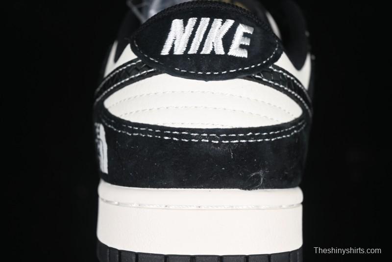 Nike SB Dunk Low The North Face Year of the Snake Black White Black Swoosh Anniversary Custom Low-Top Casual Sneakers - FC1688-210