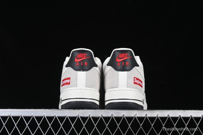 Nike Air Force 1 '07 Low Supreme Collaboration - Beige Grey Woven Label Casual Sneakers - CH6336-517