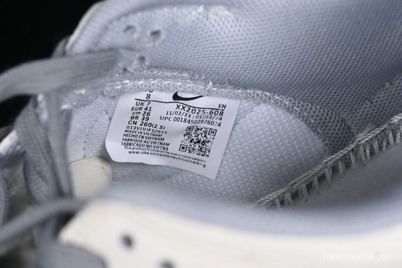 Nike SB Dunk Low Stussy Collaboration Light Grey Brushed Swoosh Anniversary Custom Low-Top Casual Sneakers - XX2025-608