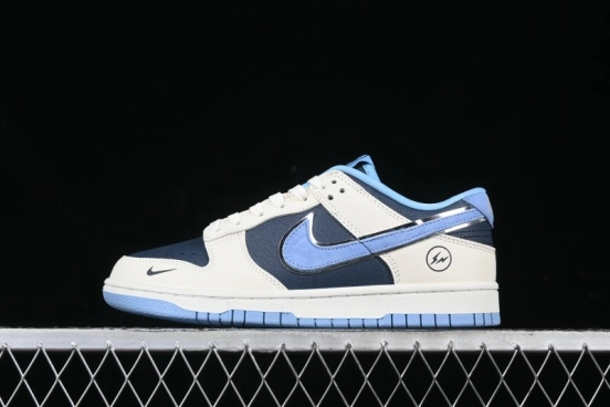 Nike SB Dunk Low Lightning Collaboration - Light Blue Swoosh Anniversary Custom Low-Top Casual Skate Shoes - LW1818-107