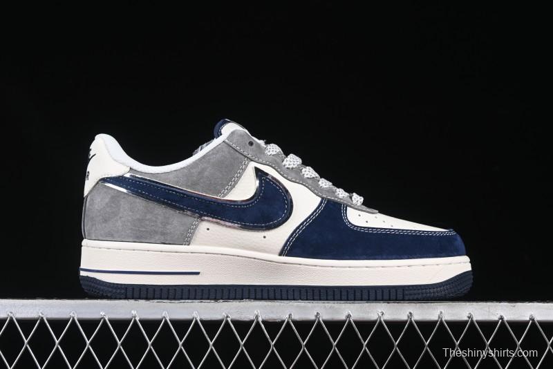 Nike Air Force 1 '07 Low The North Face Collaboration Beige Grey Navy Swoosh Casual Sneakers - XZ6188-975