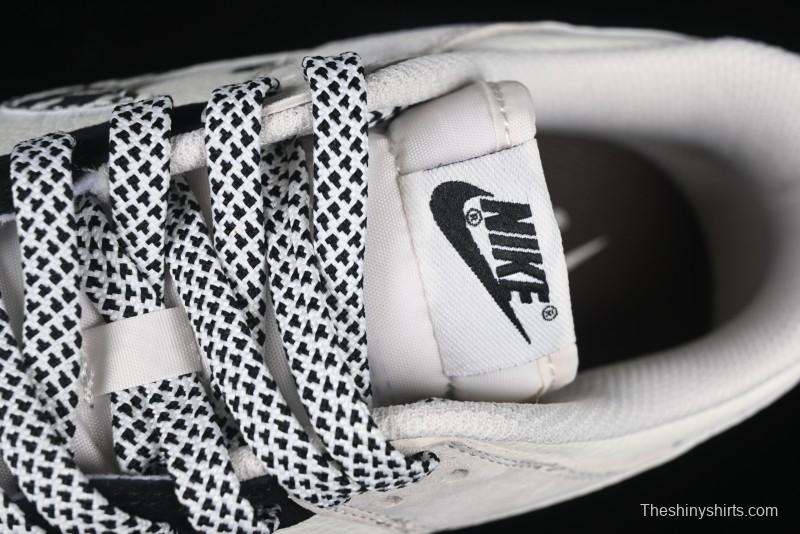 Nike SB Dunk Low Stussy Collaboration Zebra Black White Swoosh Anniversary Custom Low-Top Casual Skate Shoes - DJ2024-060