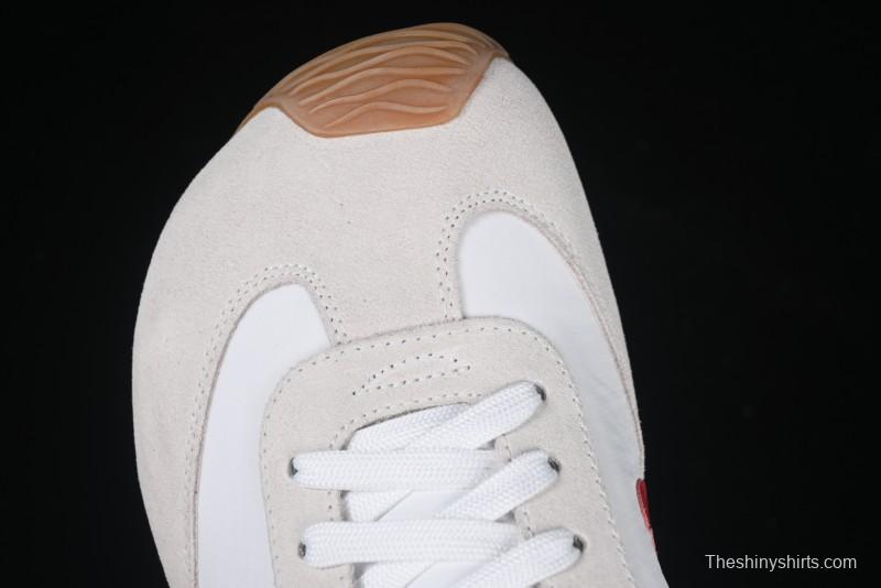 Loewe Ballet Runner 2.0 Sneakers Retro Style Low-Profile Casual Sports Shoes with Asymmetric Toe Design - White Blub