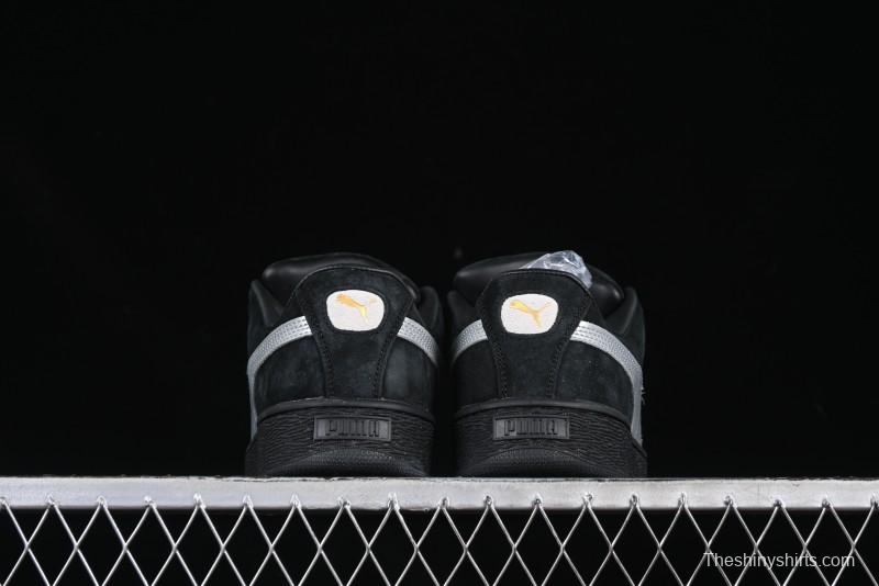 PUMA Suede XL Classic Men's Sneakers - Black with Metallic Silver Accents