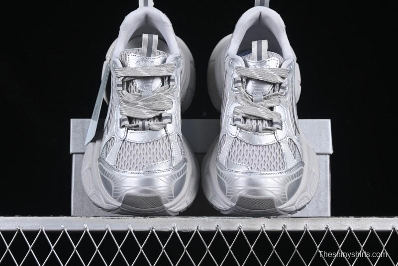 GG-CC Casual Running Shoes with Asymmetrical Design - 5509 Silver