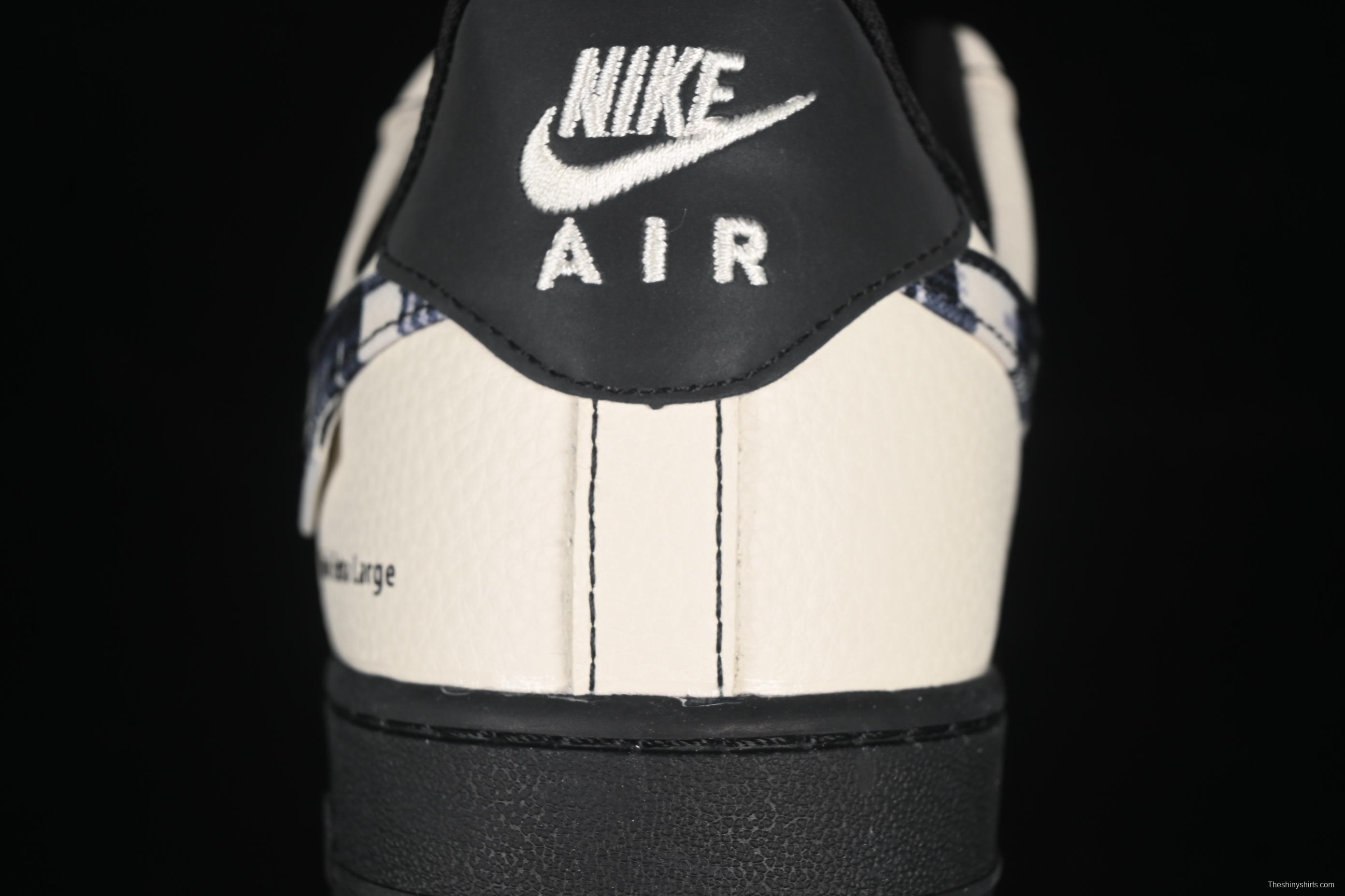 Nike Air Force 1 '07 Low Stussy Collaboration Checkerboard Black White Low-Top Casual Sneakers - KK1988-071