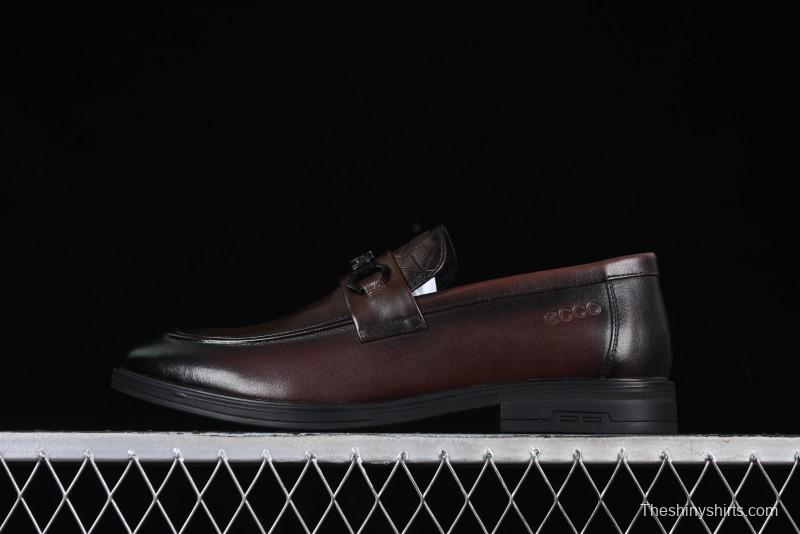 ECCO London Collection Slip-On Business Men's Leather Shoes with Wide Toe Design and Innovative Sole - 61160801002