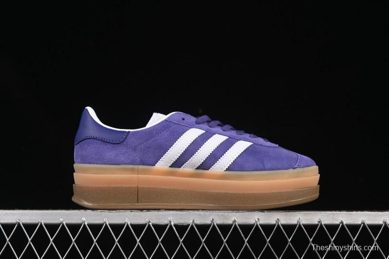 Adidas Originals Gazelle Bold IE0419 Low-Top Sneakers with Thick Sole for Casual Wear, Slip-Resistant and Durable