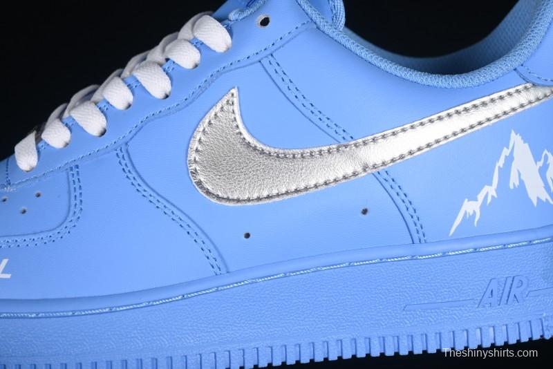 Nike Air Force 1'07 Low Casual Sneakers in Iceland Blue with Full-Length Air Cushion - ZH0316-070
