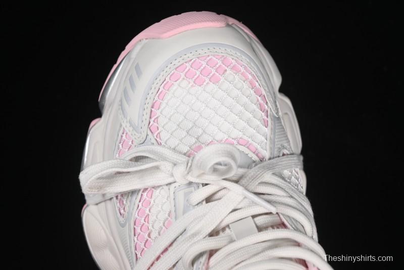 GG-CC Starry Sky Particle Silver White Lace-up Hollow Out Chunky Sneakers with 5cm Height Boost - G25U9778