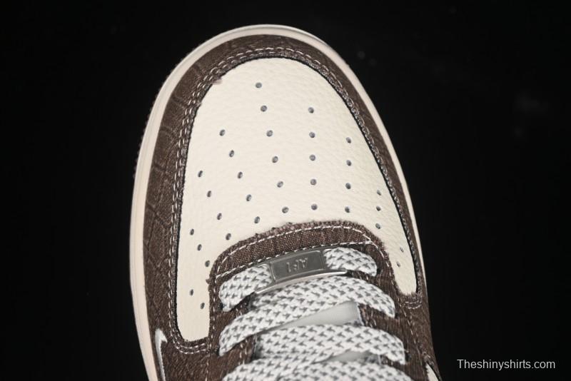 Nike Air Force 1 '07 Low LV Collaboration Beige Grid Casual Sneakers - XS1958-552