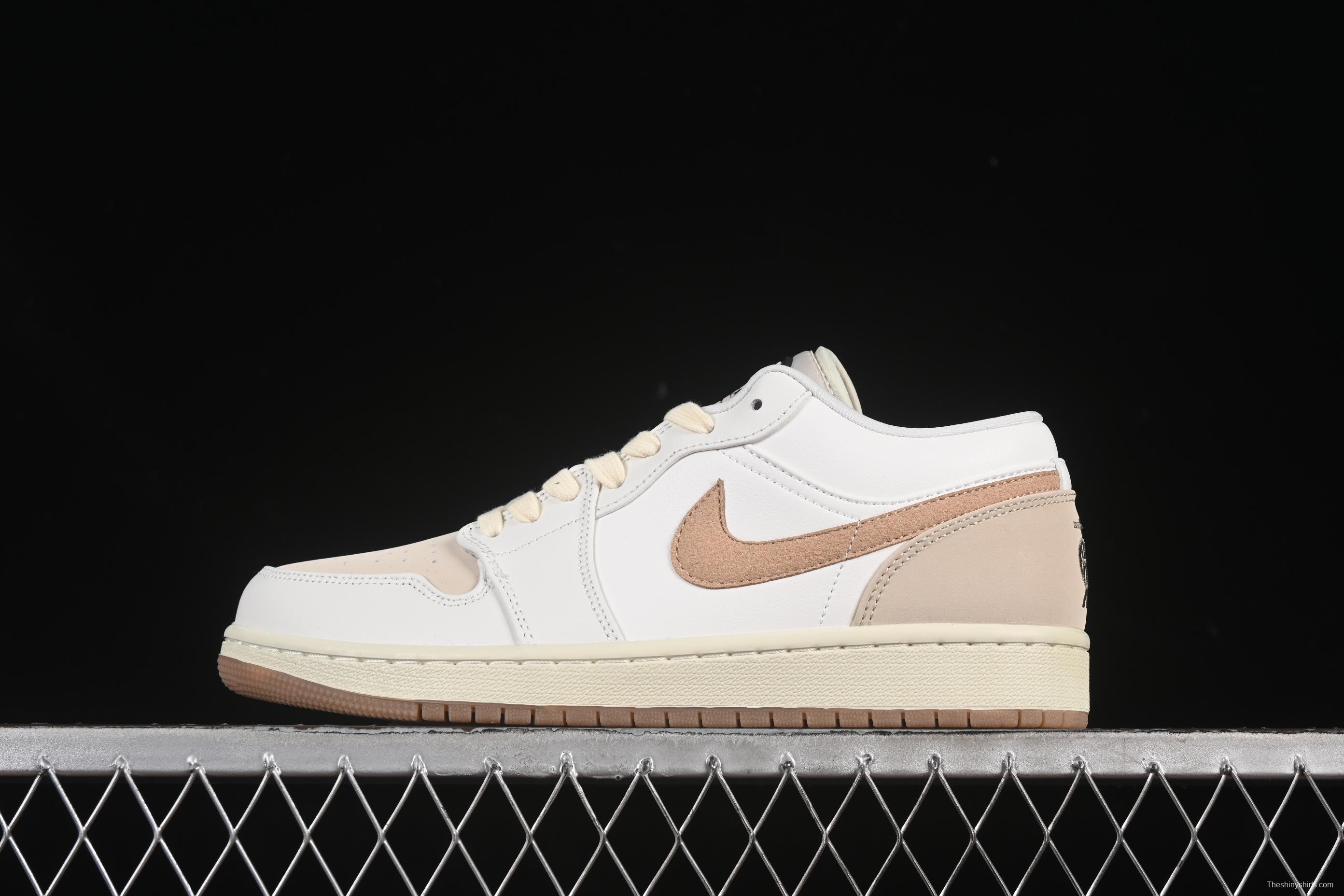 Nike Air Jordan 1 Low "Dongdan" Casual Sneakers in Coconut Milk White - IB8855-121