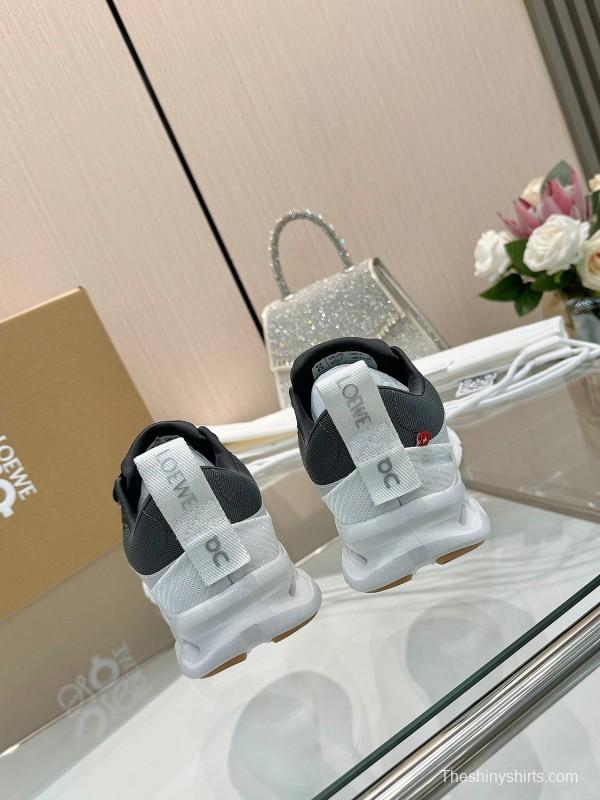 2025 Women Loewe Black White Mesh Sneakers