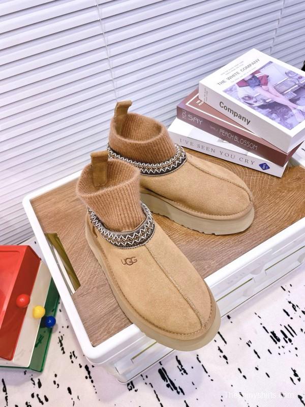 2024 Women UGG camel suede wool ankle boots MJ00230