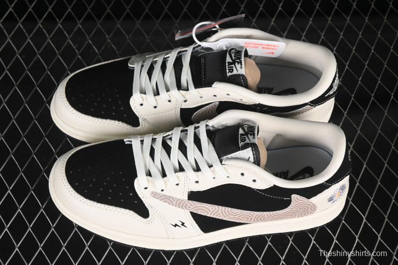 Nike Travis Scott x Fragment Design x Air Jordan 1 Low OG SP AJ1 Low Top Casual Sneakers - XS2024-047
