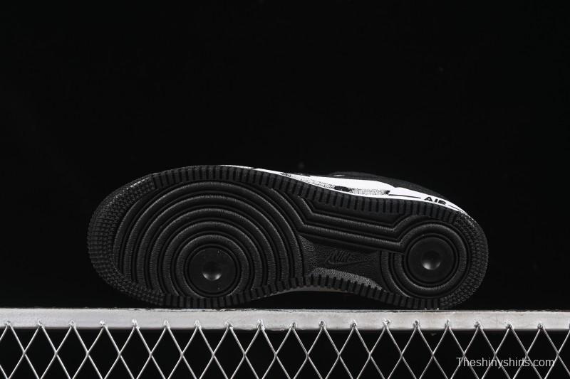 Nike Air Force 1'07 Low Custom Denim Swoosh Casual Sneakers - ZH0316-091