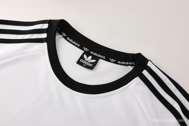 2025 Adidas Originals Long Sleeve T-Shirt Collection - Navy/White/Black with 3-Stripes