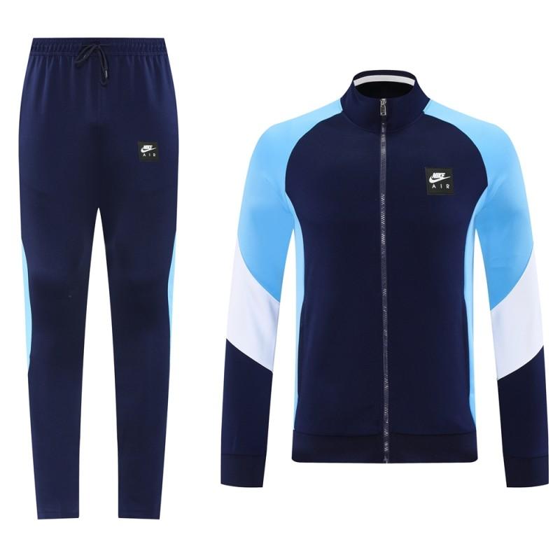 2025 NIKE Light Blue/Navy Full Zipper Jacket +Long Pants