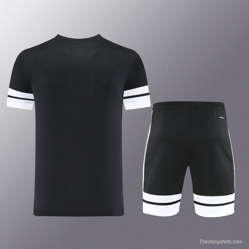 2025 Adidas Black Short Sleeve Jersey+Shorts