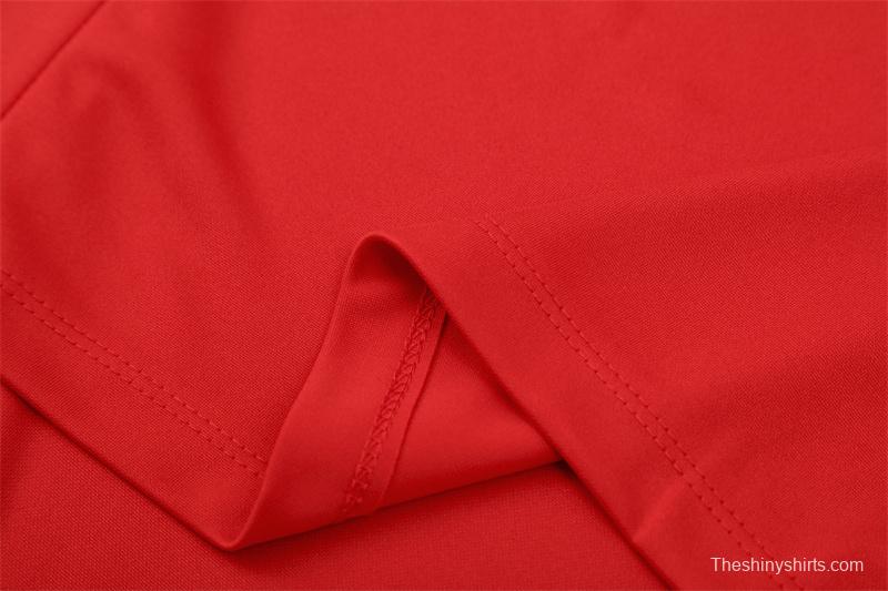 Retro 05/06 AC Milan Red Half Zipper Jacket+Long Pants