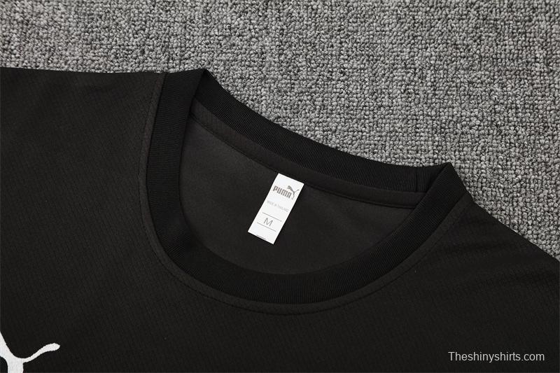 25/26 Manchester City Black with XS Short Sleeve+Soccer Shorts