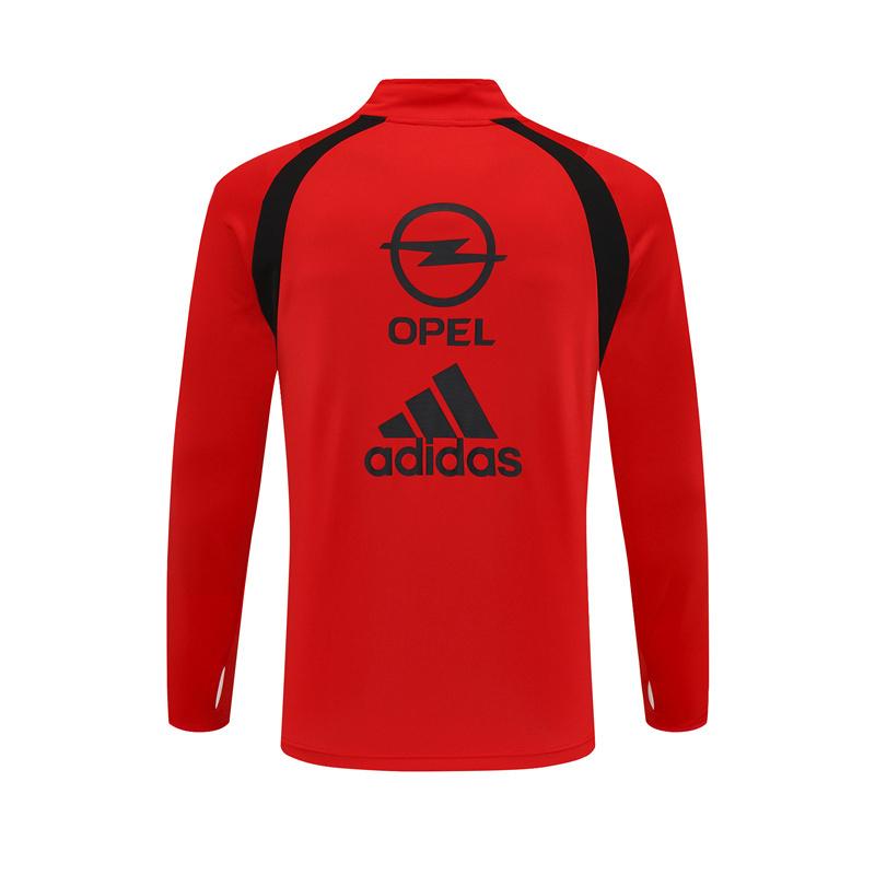 Retro 03/04 AC Milan Red Half Zipper Jacket+Long Pants