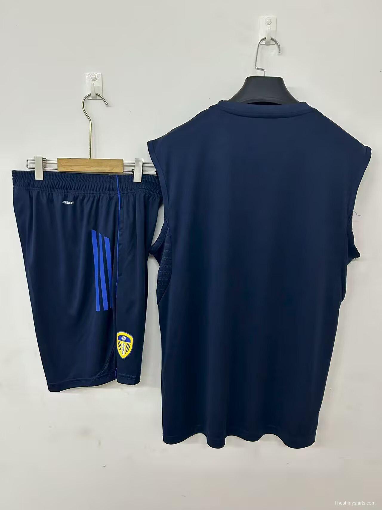 25/26 Leeds United Vest Jersey Royal Blue+ Shorts