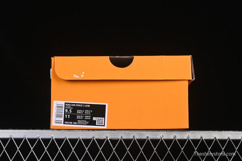 Nike Air Force 1 '07 Low LV Collaboration Military Green Silver Black Casual Sneakers - DK0188-086