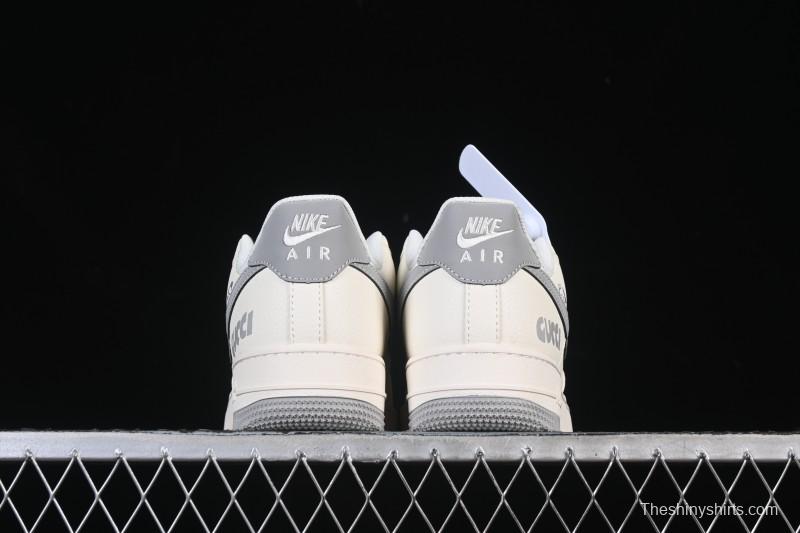 Nike Air Force 1 '07 Low Gucci Collaboration Ghost Face Beige Gray Casual Sneakers - QW5836-024