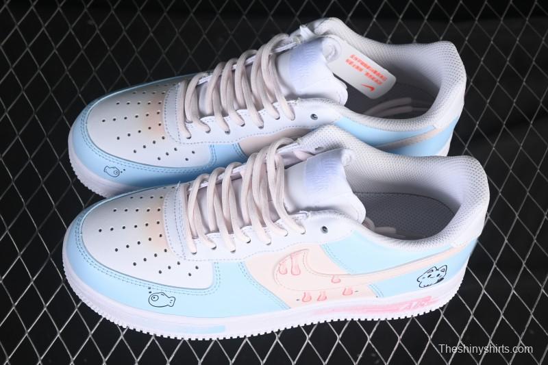 Nike Air Force 1 '07 Low Casual Sneakers with Custom Design - ZH0316-107