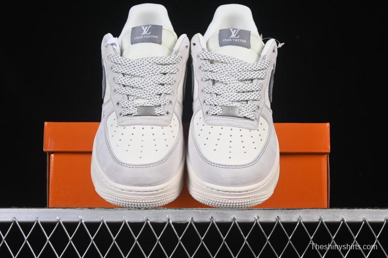 Nike Air Force 1'07 Low LV Collaboration Dual-Tone Gray Graffiti Casual Sneakers - CX5050-Y07