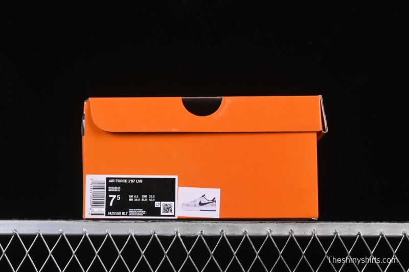 Nike Air Force 1 '07 Low LV Collaboration Print Light Blue Swoosh Casual Sneakers - MZ9588-817