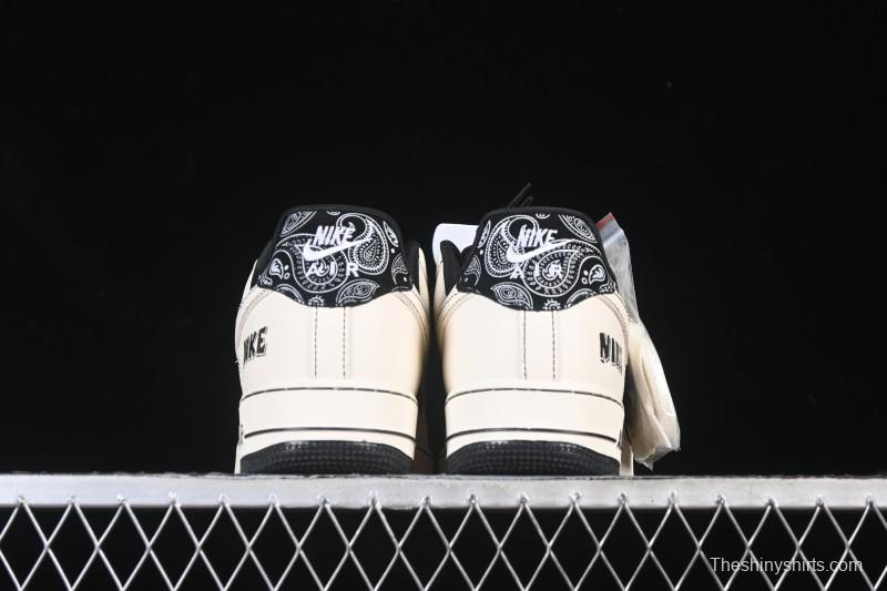 Nike Air Force 1'07 Low Cashew Flower Classic White Black Low-Top Casual Sneakers - ZD1988-005