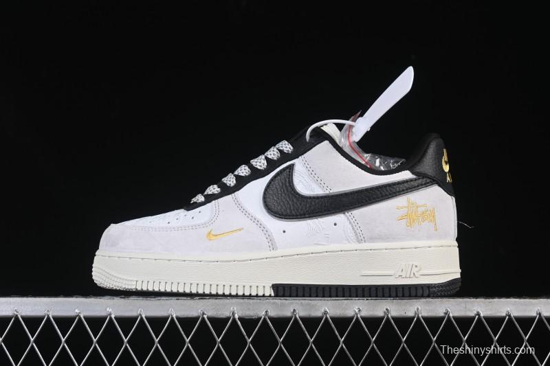 Nike Air Force 1'07 Low Casual Sneakers in White Black Gray - YF9511-805