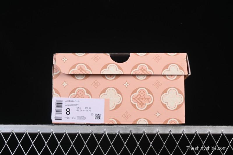 Nike Air Force 1 '07 Low Casual Sneakers in White Navy Blue - YF9511-816