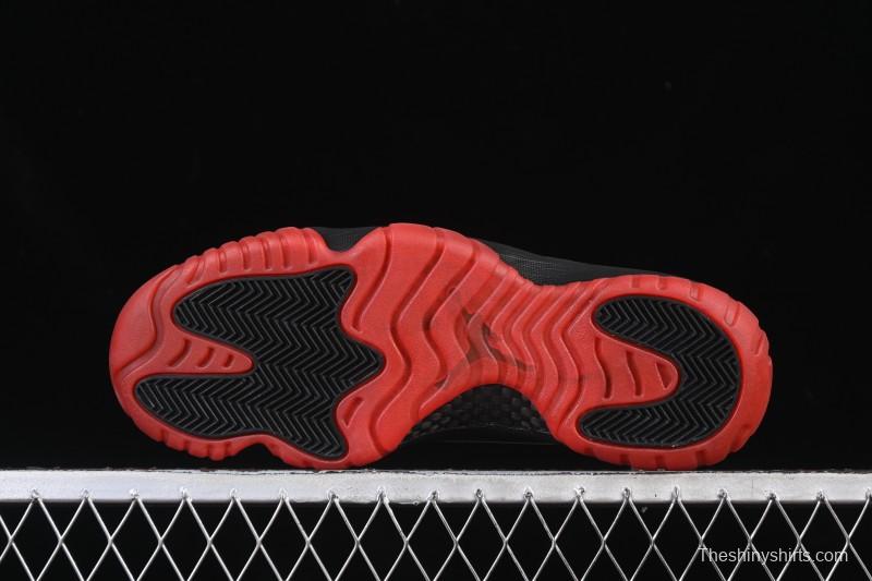 Nike Air Jordan 11 Retro Black Red Basketball Shoes - 378037-326