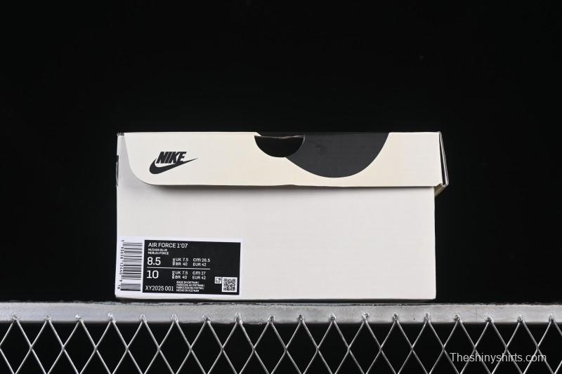 Nike Air Force 1'07 Low Supreme Co-branded Ripple Beige Blue Casual Skate Shoes - XY2025-001