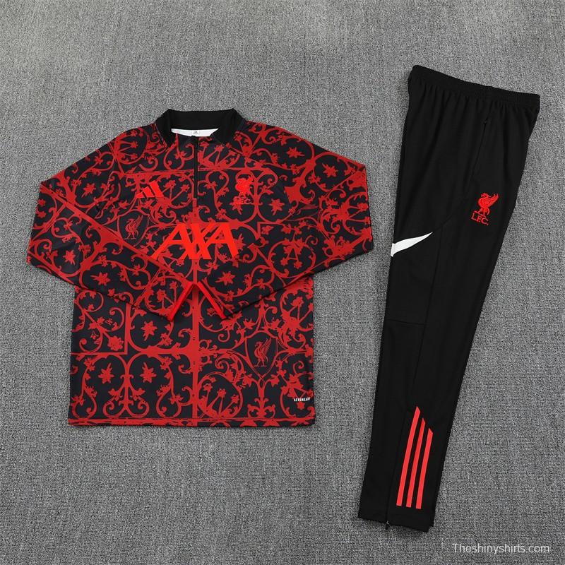 25/26 Liverpool Red Camouflage Half Zipper Jacket+Long Pants