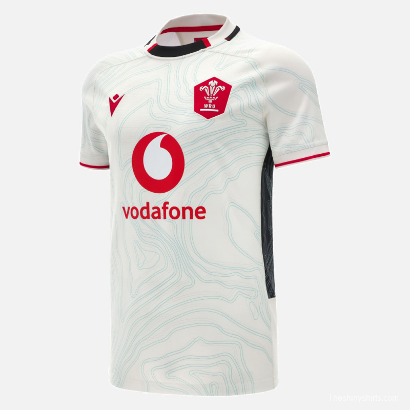 2026 Wales away White with Topographic Pattern Jersey