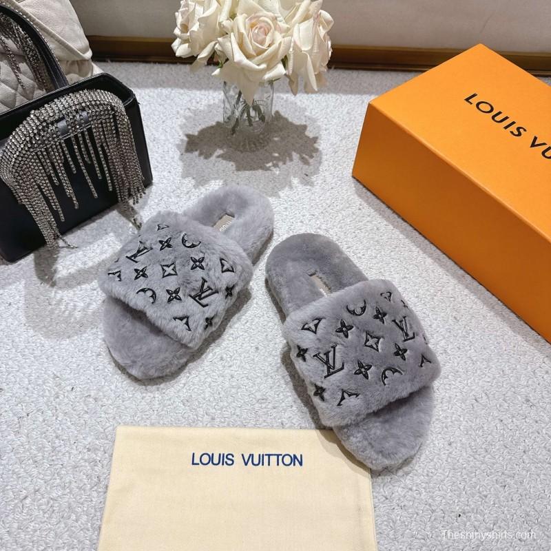 Lv 2025 SS Wool Lazy Slippers - LY00240