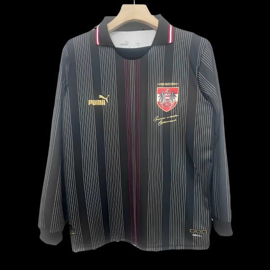 2024 Austria 50Th Anniversary Black Long Sleeve Jersey