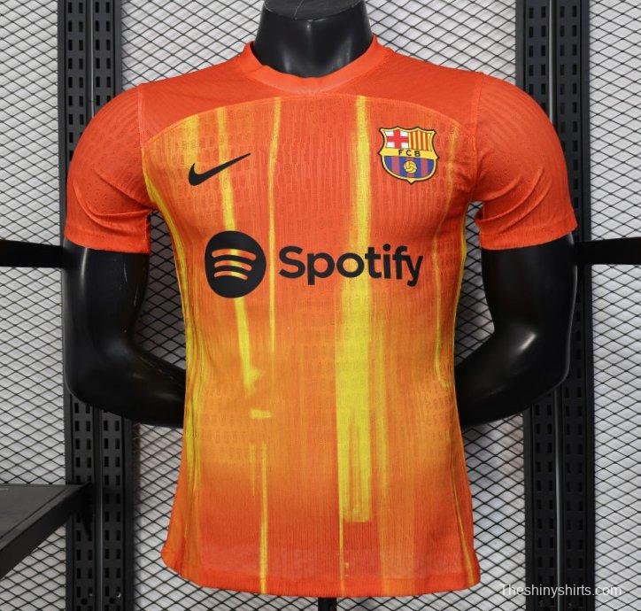 Player Version 25/26 FC Barcelona Orange with Flame Gradient Jersey