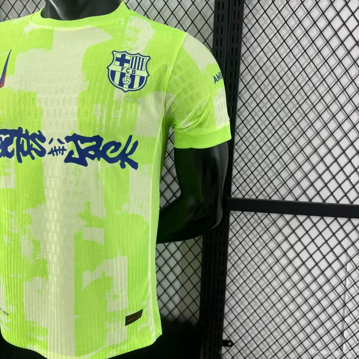 24/25 Barcelona x Travis Scott Third Green Jersey