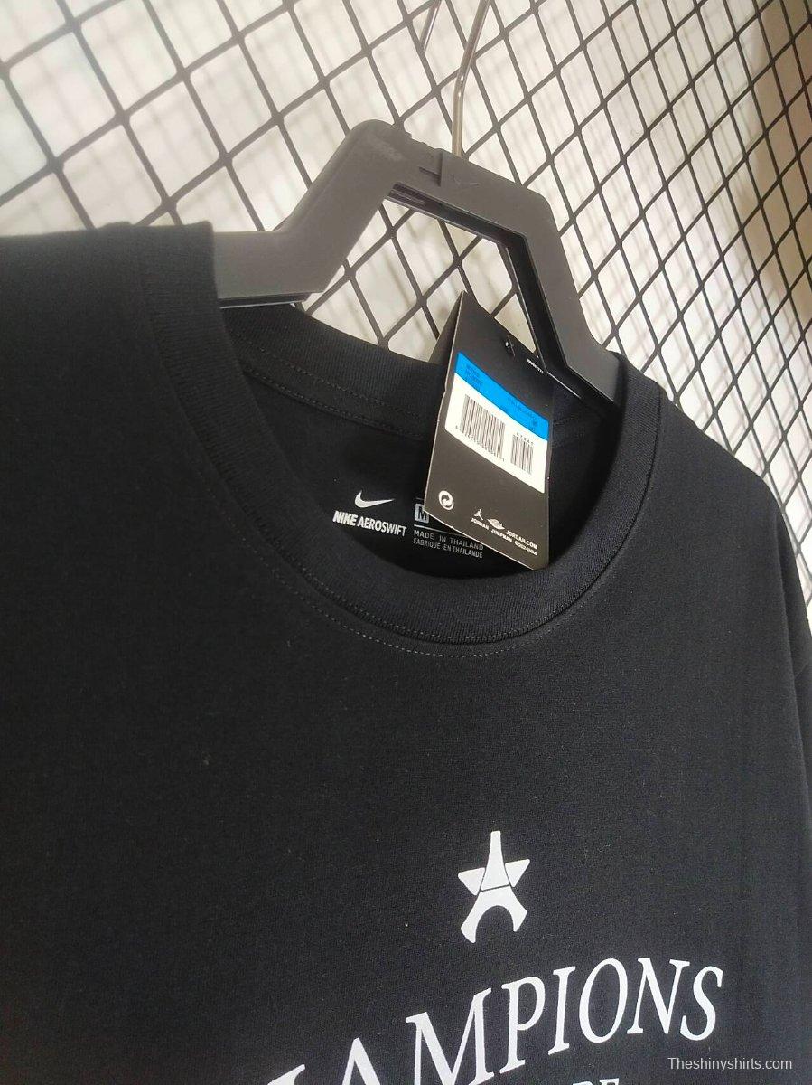 25/26 PSG Black Champion Black T-Shirts