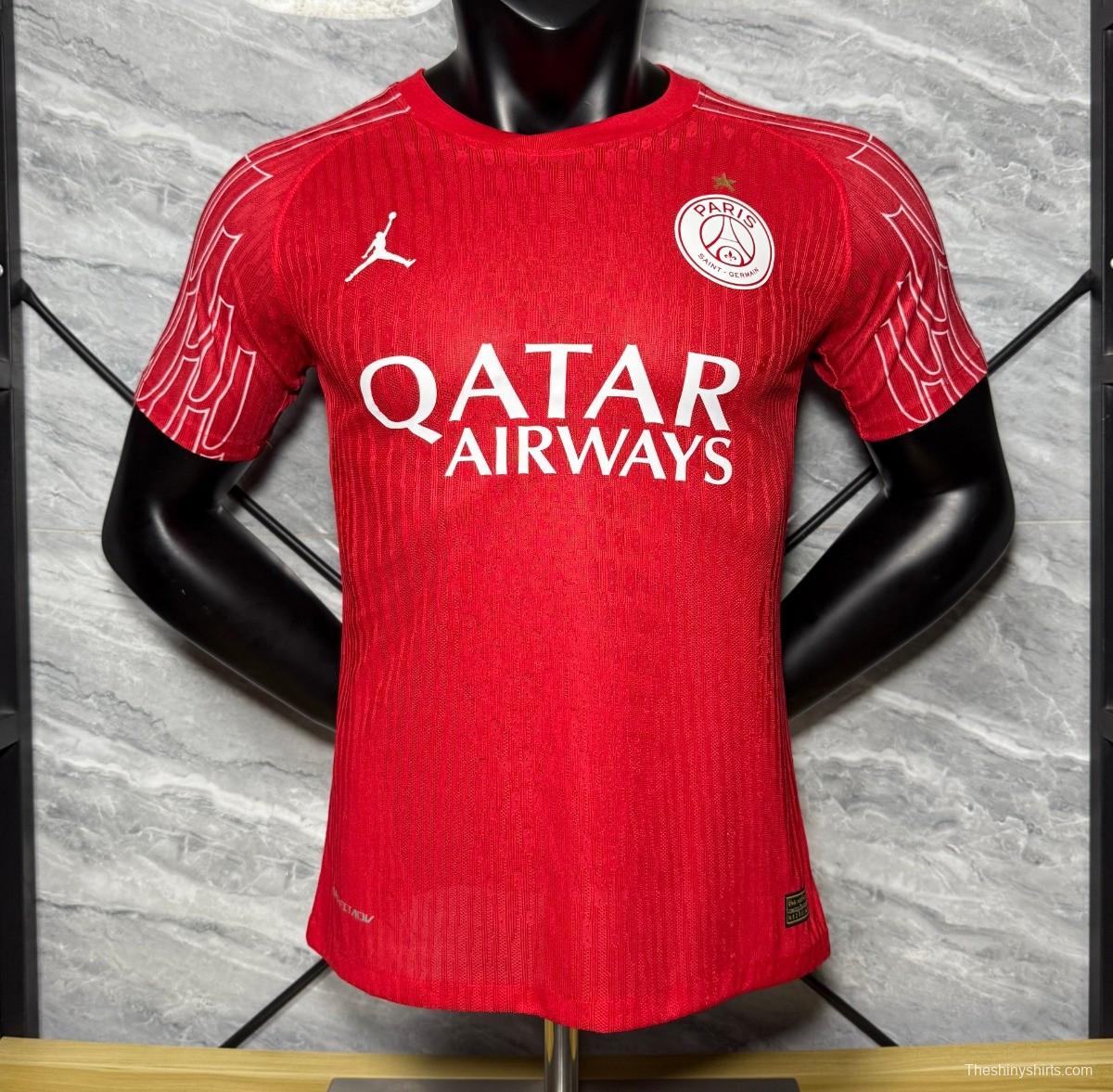 1 Star Player Version 25/26 PSG Red Champion Jersey