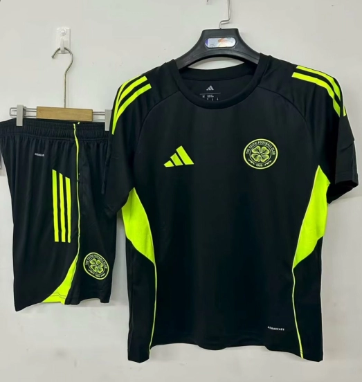 25/26 Celtics Pre-Match Jersey Black+ Shorts